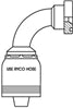 CODE 62C FLANGE 90 DEGREE BEND WITH 3/4 INCH THREAD FOR 3/4 INCH HOSE