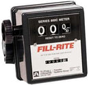 Fill-Rite 807CLMK 3-Digit Mechanical Fuel Transfer Meter (Liters) 3/4" NPT threads with fittings
