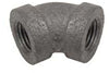 1/4 INCH X 1/4 INCH FNPT X FNPT  BLACK IRON ELBOW - 45