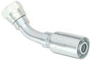 FEMALE SWIVEL 45 DEGREE BEND 3/8" HOSE X 3/4" DIN HEAVY 24 DEGREE SEAT