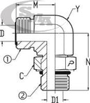 OFS X MB 90 DEG; - OFS STRAIGHT THREAD ELBOW