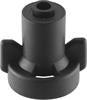Adapter Cap Combo-Jet X 1/4" Tube Black - Cap Only