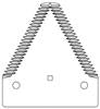 SECTION FOR MACDON & CNH - AUSTEMPER COARSE TOOTH REPLACES 279461 / 279301 - PLATED FINISH