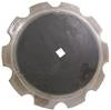 30 INCH X 8MM DURAFACED NOTCHED SHALLOW CONCAVITY DISC BLADE WITH 1-1/2 SQUARE X 1-5/8 ROUND AXLE