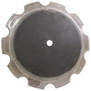 32 INCH X 10 MM NOTCHED WEAR TUFF ROME DISC BLADE WITH 2-1/8 INCH ROUND AXLE
