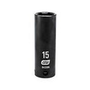 3/8" Drive 6 Point Deep Impact Metric Socket 15mm