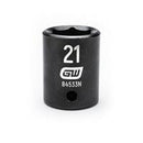 1/2" Drive 6 Point Standard Impact Metric Socket 21mm