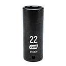 1/2" Drive 6 Point Deep Impact Metric Socket 22mm