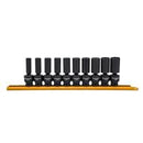 10 Piece 3/8" Drive 6 Point Deep Universal Impact Metric Socket Set