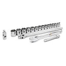 19 Piece 1/2" Drive 6 Point Standard SAE Mechanics Tool Set