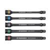 5 Piece 1/2" Drive Torque Limiting Impact Extension Bar Set