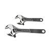 2 Piece Wide Jaw Adjustable Wrench Set 6" & 10"