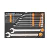 19 Piece 12 Point Long Pattern Combination SAE Wrench Set in Foam Storage Tray
