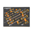 9 Piece Slotted Dual Material Screwdriver Set in Foam Storage Tray