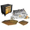 614 Piece MEGAMOD Master Mechanics Hand Tool Set with Modular Foam Trays and Mobile Work Station