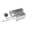 51 Piece 1/4" Drive 6 Point Standard and Deep SAE/Metric Mechanics Tool Set
