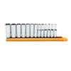 13 Piece 1/4" Drive 6 Point Deep Metric Socket Set