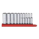 10 Piece 1/4" Drive 6 Point Deep SAE Socket Set