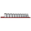 11 Piece 1/2" Drive 12 Point Standard SAE Socket Set