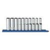 10 Piece 1/2" Drive 12 Point Deep Metric Socket Set