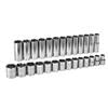27 Piece 1/2" Drive 6 Point Standard and Deep SAE Socket Set