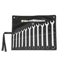 11 Piece 12 Point Long Pattern Combination SAE Wrench Set with Tool Roll