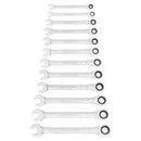 12 Piece 72-Tooth 12 Point Ratcheting Combination Metric Wrench Set