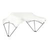 Sun-Smart Tractor Canopy - 3-Bow, 40", White, Axle Mounting Brackets