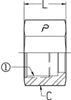 3/8 OFS - TUBE NUT - STEEL