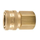 Coupler 1/4 Body Brass, Female Thread 1/4-18 NPTF With Sleeve Lok