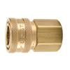 Coupler 3/8 Body Brass, Female Thread 3/8-18 NPTF