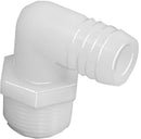 ELBOW, NYLON, 1-1/4" MALE PIPE THREAD X 1-1/2" HOSE BARB