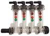 Wilger Modular Flow Monitor Kit - 4 Column - 1/2" Hose Barb Elbow X 3/4" Hose Barb Inlet