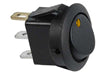 ROUND ROCKER WITH AMBER LED 10A 12V