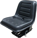 TISCO Seat with Suspension for Compact Tractors - 15" Wide, Black Vinyl