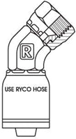 JIC FEMALE 45 DEGREE BEND FORGED WITH 3/4 INCH THREAD FOR 3/8 INCH HOSE