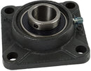 4 HOLE CAST IRON FLANGE WITH 1-1/4" BEARING - SET SCREW LOCK   62mm HOUSING
