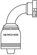 CODE 62C FLANGE 90 DEGREE BEND WITH 3/4 INCH THREAD FOR 3/4 INCH HOSE