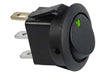 ROUND ROCKER WITH GREEN LED 10A 12V