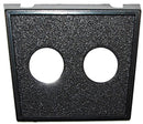 BLACK SWITCH PANEL 2-HOLE 1/2'' RND
