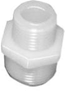 NIPPLE, NYLON, 2" MALE PIPE THREAD X 2" MALE PIPE THREAD
