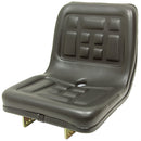 TISCO Universal Seat for Compact Tractors - Flip Type Brackets, Black Vinyl