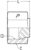 FOFX - FEMALE OFS SWIVEL CAP - STEEL