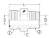 3/4 MALE OFS X 1/2 MALE PIPE - MALE PIPE CONNECTOR - STEEL