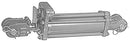 Cross Hydraulic Cylinder 508DC-ASAE - 5" x 8", with Hydraulic Depth Control