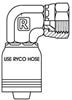 JIC FEMALE 90 DEGREE BEND WITH 1-5/16 INCH THREAD FOR 1 INCH HOSE
