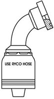 CODE 62 FLANGE 60 DEGREE BEND WITH 1 INCH THREAD FOR 3/4 INCH HOSE