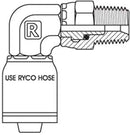 BSP MALE SWIVEL 90 DEGREE ELBOW WITH 1/2 INCH THREAD FOR 3/8 INCH HOSE