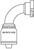 CODE 61 FLANGE 90 DEGREE BEND WITH 1/2 INCH THREAD FOR 1/2 INCH HOSE