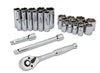 27 PC 3/8 DRIVE MECHANICS SAE SOCKET SET